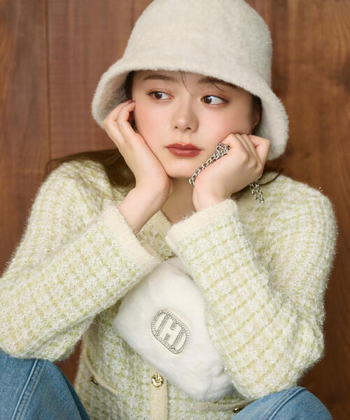 JILL by JILL STUART（ジルバイジルスチュアート）の「◇ヘアリーバケット（ハット・レディース・ブラウン/ホワイト・FREE）」の14枚目の写真