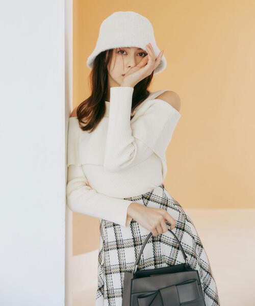 JILL by JILL STUART（ジルバイジルスチュアート）の「◇ヘアリーバケット（ハット・レディース・ブラウン/ホワイト・FREE）」の16枚目の写真