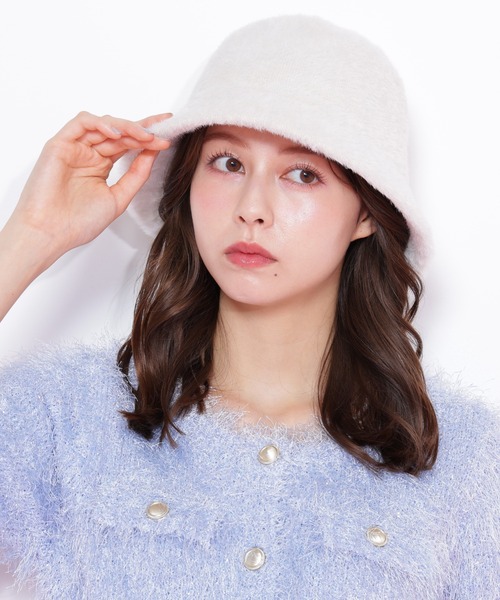 JILL by JILL STUART（ジルバイジルスチュアート）の「◇ヘアリーバケット（ハット・レディース・ブラウン/ホワイト・FREE）」の4枚目の写真