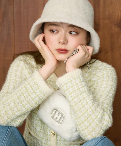 JILL by JILL STUART（ジルバイジルスチュアート）の「◇ヘアリーバケット（ハット・レディース・ブラウン/ホワイト・FREE）」の11枚目の写真