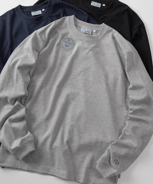 DISCUS(ディスカス)の「【71】【DISCUS/ディスカス】USAコットンブレンド オーバルワッペンワンポイント刺繍&ピスネームタグデザイン ロングスリーブTシャツ(Tシャツ/カットソー・メンズ・ブラック/グレー/アッシュグレー/ホワイト/ネイビー・M/L/XL)」の4枚目の写真