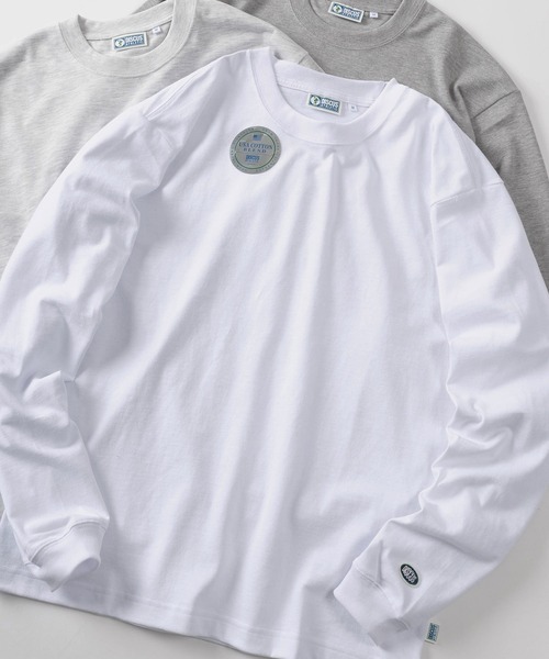 DISCUS(ディスカス)の「【71】【DISCUS/ディスカス】USAコットンブレンド オーバルワッペンワンポイント刺繍&ピスネームタグデザイン ロングスリーブTシャツ(Tシャツ/カットソー・メンズ・ブラック/グレー/アッシュグレー/ホワイト/ネイビー・M/L/XL)」の2枚目の写真