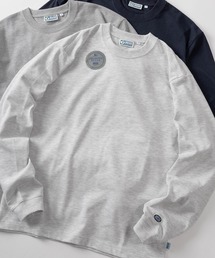 【71】【DISCUS/ディスカス】USAコットンブレンド オーバルワッペンワンポイント刺繍&ピスネームタグデザイン ロングスリーブTシャツ