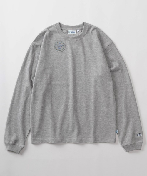 DISCUS(ディスカス)の「【71】【DISCUS/ディスカス】USAコットンブレンド オーバルワッペンワンポイント刺繍&ピスネームタグデザイン ロングスリーブTシャツ(Tシャツ/カットソー・メンズ・ブラック/グレー/アッシュグレー/ホワイト/ネイビー・M/L/XL)」の6枚目の写真