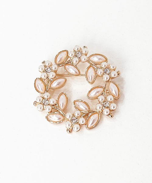 シルバー / ゴールド パール ブローチ 4type ｜ レディース セレモニー