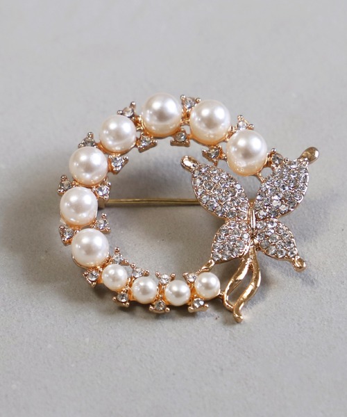 RUIRUE BOUTIQUE（ルイルエブティック）の「シルバー / ゴールド パール ブローチ 4type ｜ レディース セレモニースーツ ママスーツ オケージョンドレス 結婚式 パーティードレス フォーマル 華やか アクセサリー（ブローチ/コサージュ・レディース・ゴールド系3/シルバー/ゴールド系2/ゴールド・FREE）」の19枚目の写真
