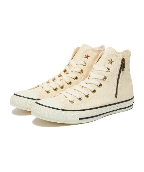 CONVERSE(コンバース)の「CONVERSE ALL STAR STARZIP HI(コンバース オールスター スタージップ HI)(スニーカー・レディース・オフホワイト/ブラック・24.5cm/24cm/23.5cm/23cm/22.5cm/25cm)」の1枚目の写真