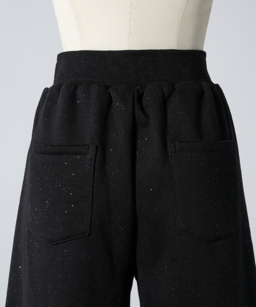 Lame coco straight sweatpants / ラメココストレートスウェットパンツ