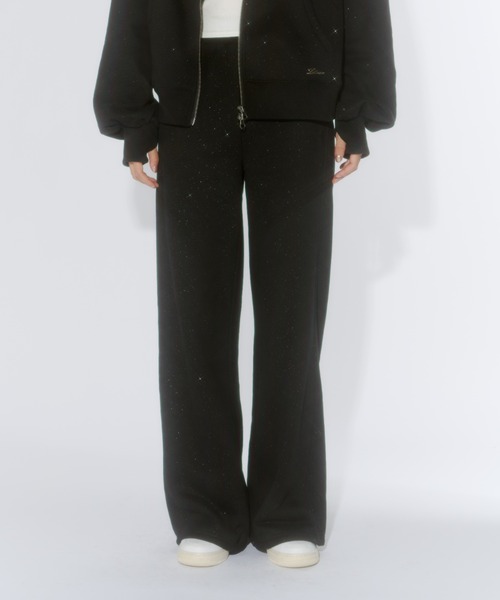 Lallana（ララーナ）の「Lame coco straight sweatpants / ラメココ