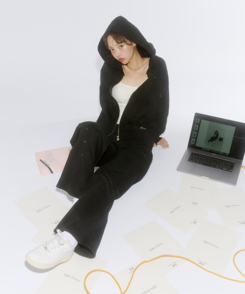 Lallana(ララーナ)の「Lame coco straight sweatpants / ラメココ Lallana(ララーナ)の「Lame coco straight sweatpants / ラメココ