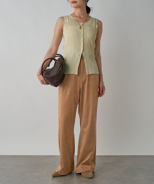 RIVE DROITE(リヴドロワ)の「【着回し力抜群】2wayニットタンク(ニット/セーター・レディース・グレー/アイボリー・FREE)」の3枚目の写真