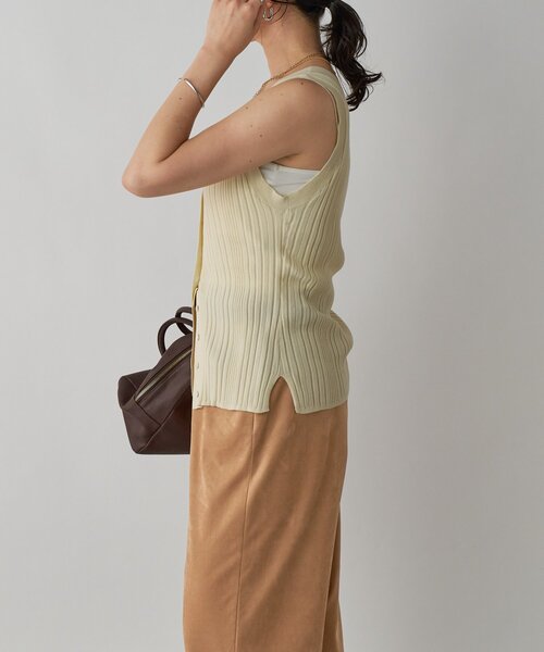 RIVE DROITE(リヴドロワ)の「【着回し力抜群】2wayニットタンク(ニット/セーター・レディース・グレー/アイボリー・FREE)」の7枚目の写真