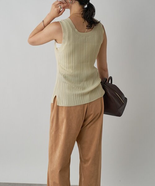 RIVE DROITE(リヴドロワ)の「【着回し力抜群】2wayニットタンク(ニット/セーター・レディース・グレー/アイボリー・FREE)」の8枚目の写真