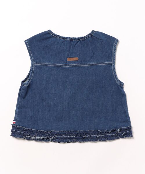HAKKA KIDS（ハッカキッズ）の「[ジュニアサイズ]7オンスストレッチデニムベスト（ベスト・キッズ・ネイビー・L）」の2枚目の写真