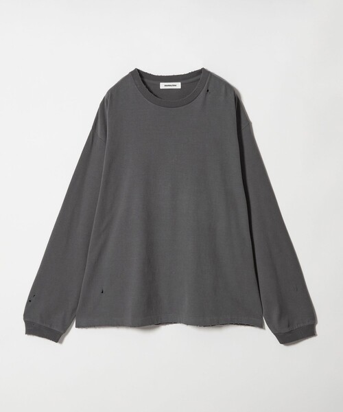 MONKEY TIME（モンキータイム）の「ディストレスト ロングスリーブ Tシャツ（Tシャツ/カットソー・メンズ・ダークグレー/ライトグレー・S/M/L/XL）」の9枚目の写真