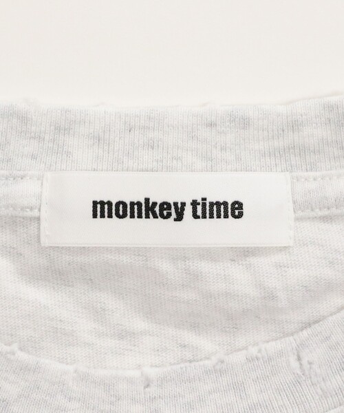 MONKEY TIME（モンキータイム）の「ディストレスト ロングスリーブ Tシャツ（Tシャツ/カットソー・メンズ・ダークグレー/ライトグレー・S/M/L/XL）」の13枚目の写真