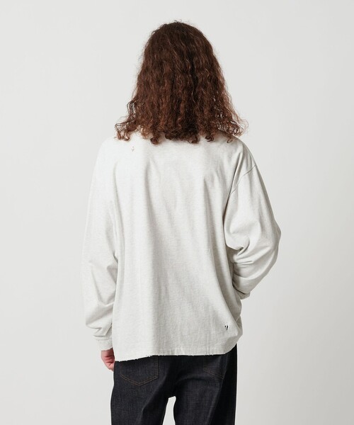 MONKEY TIME（モンキータイム）の「ディストレスト ロングスリーブ Tシャツ（Tシャツ/カットソー・メンズ・ダークグレー/ライトグレー・S/M/L/XL）」の19枚目の写真