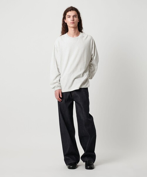 ディストレスト ロングスリーブ Tシャツ（Tシャツ/カットソー