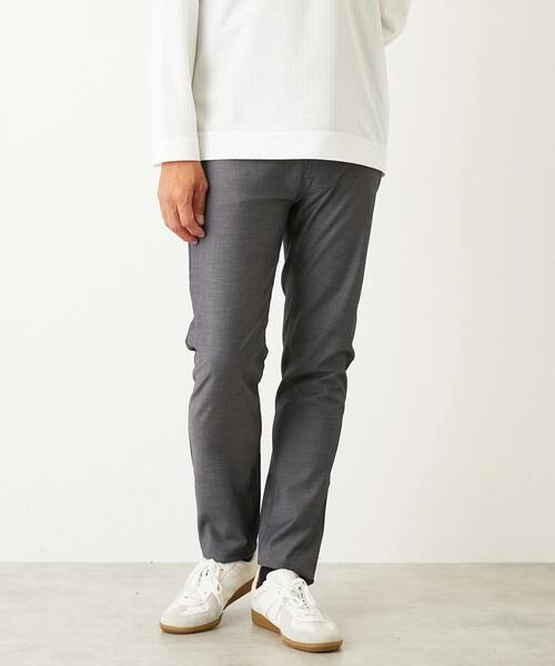 MEN'S MELROSE（メンズメルローズ）の「ハイファンクションツイル スリムテーパード5ポケットパンツ（その他パンツ・メンズ・ブラック/チャコールグレー/ネイビー/ベージュ・4/2/3/5）」の4枚目の写真