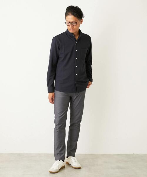 MEN'S MELROSE（メンズメルローズ）の「ハイファンクションツイル スリムテーパード5ポケットパンツ（その他パンツ・メンズ・ブラック/チャコールグレー/ネイビー/ベージュ・4/2/3/5）」の10枚目の写真