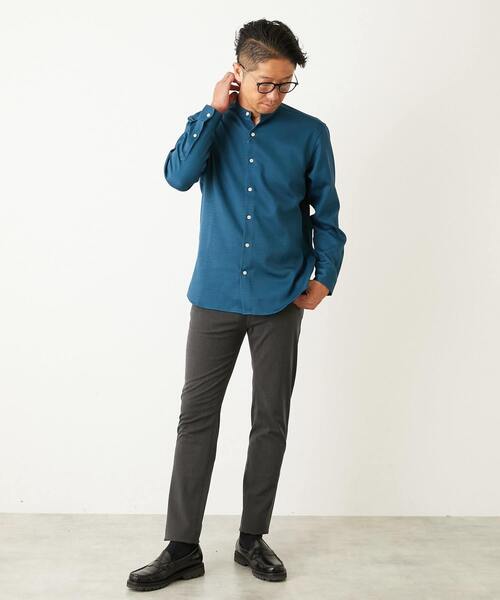 MEN'S MELROSE（メンズメルローズ）の「ハイファンクションツイル スリムテーパード5ポケットパンツ（その他パンツ・メンズ・ブラック/チャコールグレー/ネイビー/ベージュ・4/2/3/5）」の13枚目の写真