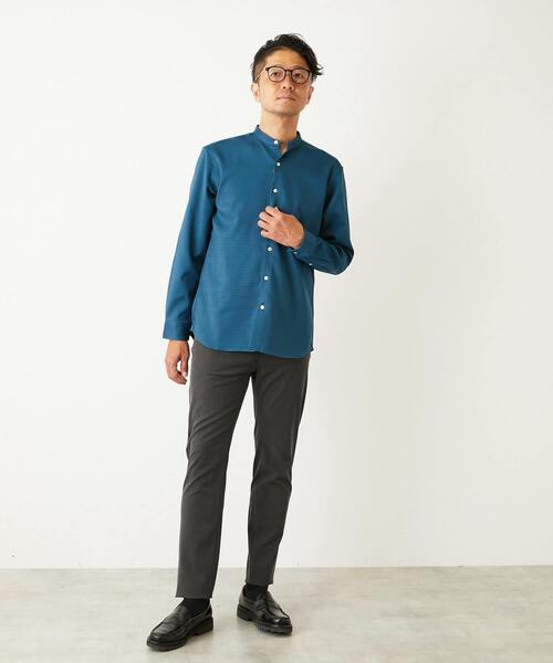 MEN'S MELROSE（メンズメルローズ）の「ハイファンクションツイル スリムテーパード5ポケットパンツ（その他パンツ・メンズ・ブラック/チャコールグレー/ネイビー/ベージュ・4/2/3/5）」の14枚目の写真