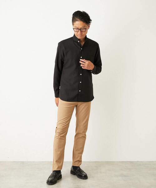 MEN'S MELROSE（メンズメルローズ）の「ハイファンクションツイル スリムテーパード5ポケットパンツ（その他パンツ・メンズ・ブラック/チャコールグレー/ネイビー/ベージュ・4/2/3/5）」の21枚目の写真