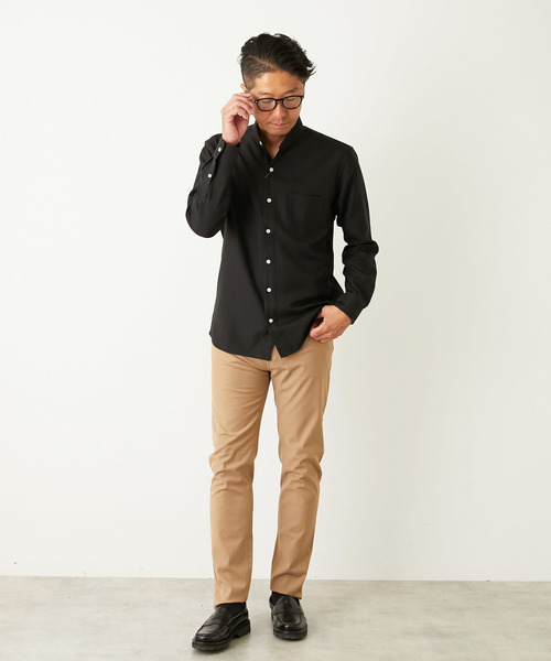 MEN'S MELROSE（メンズメルローズ）の「ハイファンクションツイル スリムテーパード5ポケットパンツ（その他パンツ・メンズ・ブラック/チャコールグレー/ネイビー/ベージュ・4/2/3/5）」の22枚目の写真