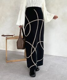 Thevon | ニュアンスラインニットナロースカート(スカート)