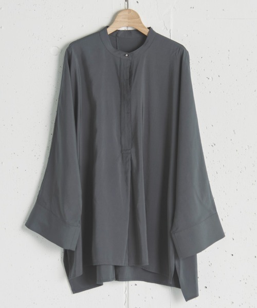 Doux archives（ドゥアルシーヴ）の「フィブリルドルマンブラウス（シャツ/ブラウス・レディース・グレー/ベージュ/ブラウン・FREE）」の2枚目の写真