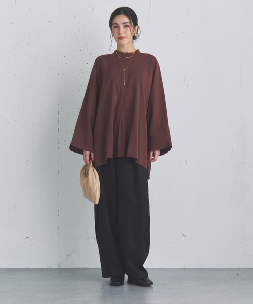 Doux archives（ドゥアルシーヴ）の「フィブリルドルマンブラウス（シャツ/ブラウス・レディース・グレー/ベージュ/ブラウン・FREE）」の5枚目の写真