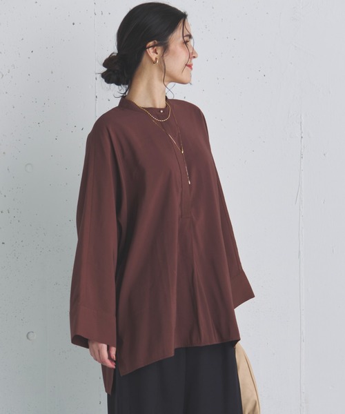 Doux archives（ドゥアルシーヴ）の「フィブリルドルマンブラウス（シャツ/ブラウス・レディース・グレー/ベージュ/ブラウン・FREE）」の21枚目の写真