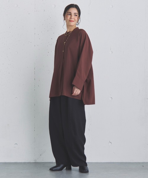 Doux archives（ドゥアルシーヴ）の「フィブリルドルマンブラウス（シャツ/ブラウス・レディース・グレー/ベージュ/ブラウン・FREE）」の8枚目の写真