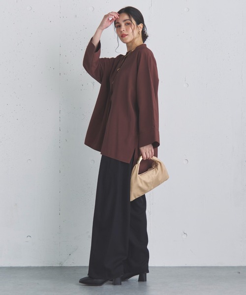 Doux archives（ドゥアルシーヴ）の「フィブリルドルマンブラウス（シャツ/ブラウス・レディース・グレー/ベージュ/ブラウン・FREE）」の10枚目の写真