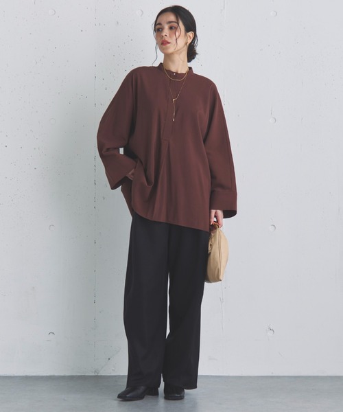 Doux archives（ドゥアルシーヴ）の「フィブリルドルマンブラウス（シャツ/ブラウス・レディース・グレー/ベージュ/ブラウン・FREE）」の16枚目の写真