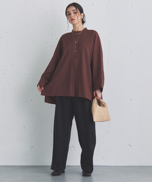 Doux archives（ドゥアルシーヴ）の「フィブリルドルマンブラウス（シャツ/ブラウス・レディース・グレー/ベージュ/ブラウン・FREE）」の17枚目の写真