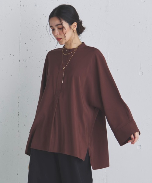 Doux archives（ドゥアルシーヴ）の「フィブリルドルマンブラウス（シャツ/ブラウス・レディース・グレー/ベージュ/ブラウン・FREE）」の18枚目の写真