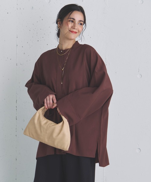 Doux archives（ドゥアルシーヴ）の「フィブリルドルマンブラウス（シャツ/ブラウス・レディース・グレー/ベージュ/ブラウン・FREE）」の19枚目の写真