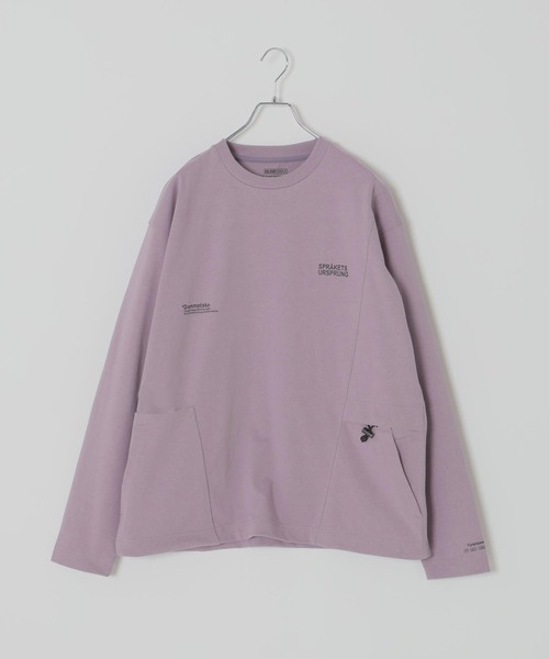 B.C STOCK（ベーセーストック）の「【OLIVEDRAB/オリーブドラブ】キャリーポケット ロングスリーブTEE（Tシャツ/カットソー・メンズ・ホワイト/パープル/ネイビー/ライトグリーン/ブラック系その他・MEDIUM/LARGE/X-LARGE）」の5枚目の写真