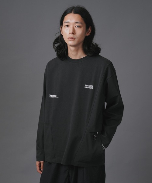 B.C STOCK（ベーセーストック）の「【OLIVEDRAB/オリーブドラブ】キャリーポケット ロングスリーブTEE（Tシャツ/カットソー・メンズ・ホワイト/パープル/ネイビー/ライトグリーン/ブラック系その他・MEDIUM/LARGE/X-LARGE）」の7枚目の写真