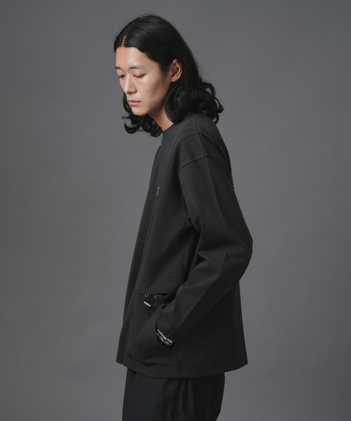 B.C STOCK（ベーセーストック）の「【OLIVEDRAB/オリーブドラブ】キャリーポケット ロングスリーブTEE（Tシャツ/カットソー・メンズ・ホワイト/パープル/ネイビー/ライトグリーン/ブラック系その他・MEDIUM/LARGE/X-LARGE）」の8枚目の写真