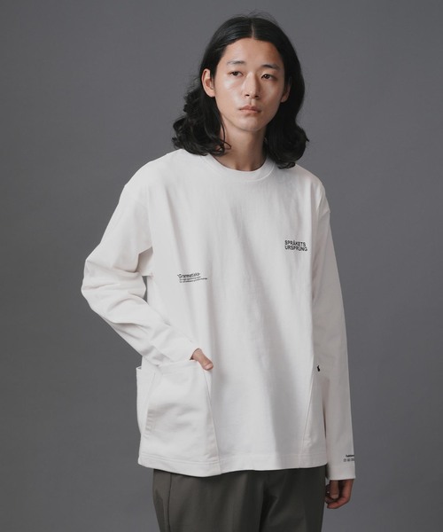 B.C STOCK（ベーセーストック）の「【OLIVEDRAB/オリーブドラブ】キャリーポケット ロングスリーブTEE（Tシャツ/カットソー・メンズ・ホワイト/パープル/ネイビー/ライトグリーン/ブラック系その他・MEDIUM/LARGE/X-LARGE）」の11枚目の写真
