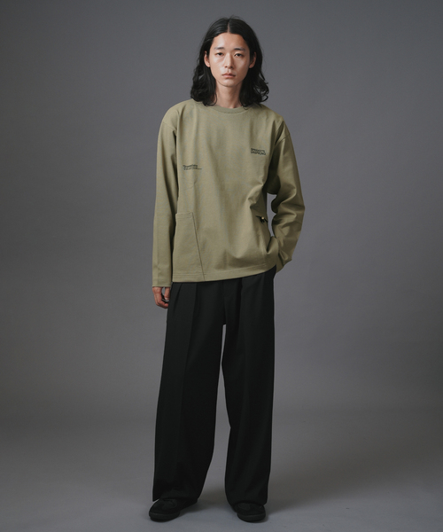 B.C STOCK（ベーセーストック）の「【OLIVEDRAB/オリーブドラブ】キャリーポケット ロングスリーブTEE（Tシャツ/カットソー・メンズ・ホワイト/パープル/ネイビー/ライトグリーン/ブラック系その他・MEDIUM/LARGE/X-LARGE）」の14枚目の写真