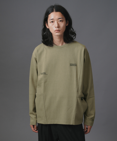 B.C STOCK（ベーセーストック）の「【OLIVEDRAB/オリーブドラブ】キャリーポケット ロングスリーブTEE（Tシャツ/カットソー・メンズ・ホワイト/パープル/ネイビー/ライトグリーン/ブラック系その他・MEDIUM/LARGE/X-LARGE）」の15枚目の写真