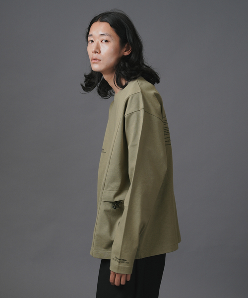 B.C STOCK（ベーセーストック）の「【OLIVEDRAB/オリーブドラブ】キャリーポケット ロングスリーブTEE（Tシャツ/カットソー・メンズ・ホワイト/パープル/ネイビー/ライトグリーン/ブラック系その他・MEDIUM/LARGE/X-LARGE）」の16枚目の写真