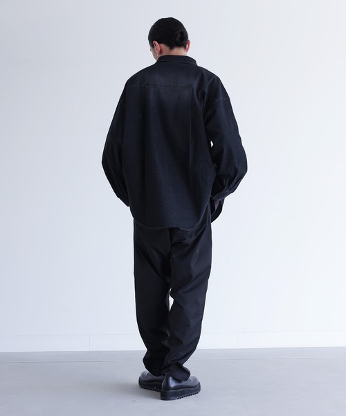 MDR(エムディアール)の「オーバーサイズストレッチデニムシャツ(シャツ/ブラウス・メンズ・ブルー/ブラック・M/L)」の21枚目の写真