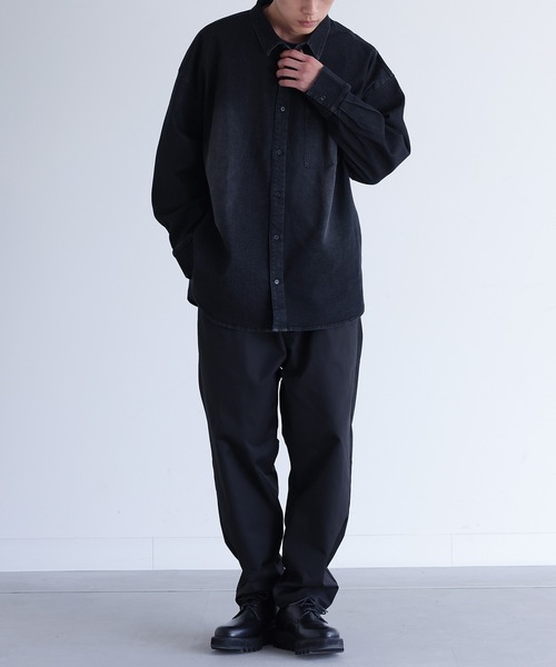 MDR(エムディアール)の「オーバーサイズストレッチデニムシャツ(シャツ/ブラウス・メンズ・ブルー/ブラック・M/L)」の5枚目の写真