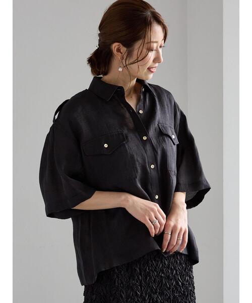 SS2006 ポケット　レーヨン　シアーTシャツ Te chichi（テチチ）の「シアー半袖Wポケットシャツ（シャツ/ブラウス