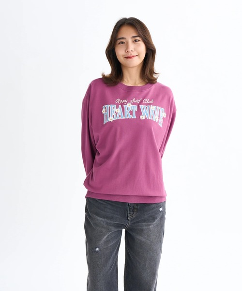 ROXY（ロキシー）の「HEART WAVE PO /ロキシーフロントプリントプルオーバースウェットトレーナー・トップス（スウェット・レディース・ブラック/ホワイト/ピンク/ブラウン・MEDIUM/LARGE/SMALL）」の4枚目の写真