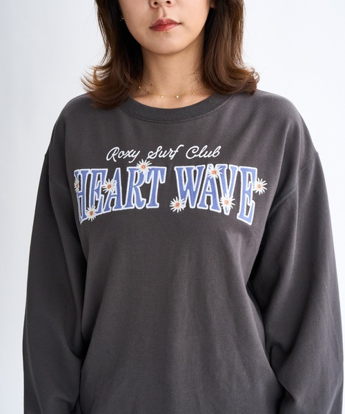 ROXY（ロキシー）の「HEART WAVE PO /ロキシーフロントプリントプルオーバースウェットトレーナー・トップス（スウェット・レディース・ブラック/ホワイト/ピンク/ブラウン・MEDIUM/LARGE/SMALL）」の11枚目の写真
